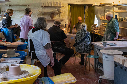 Workshops at Wobage - images of the workshops, setting and ceramics