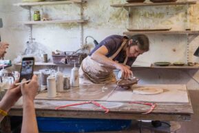 Slip decorating earthenware Patia Davis